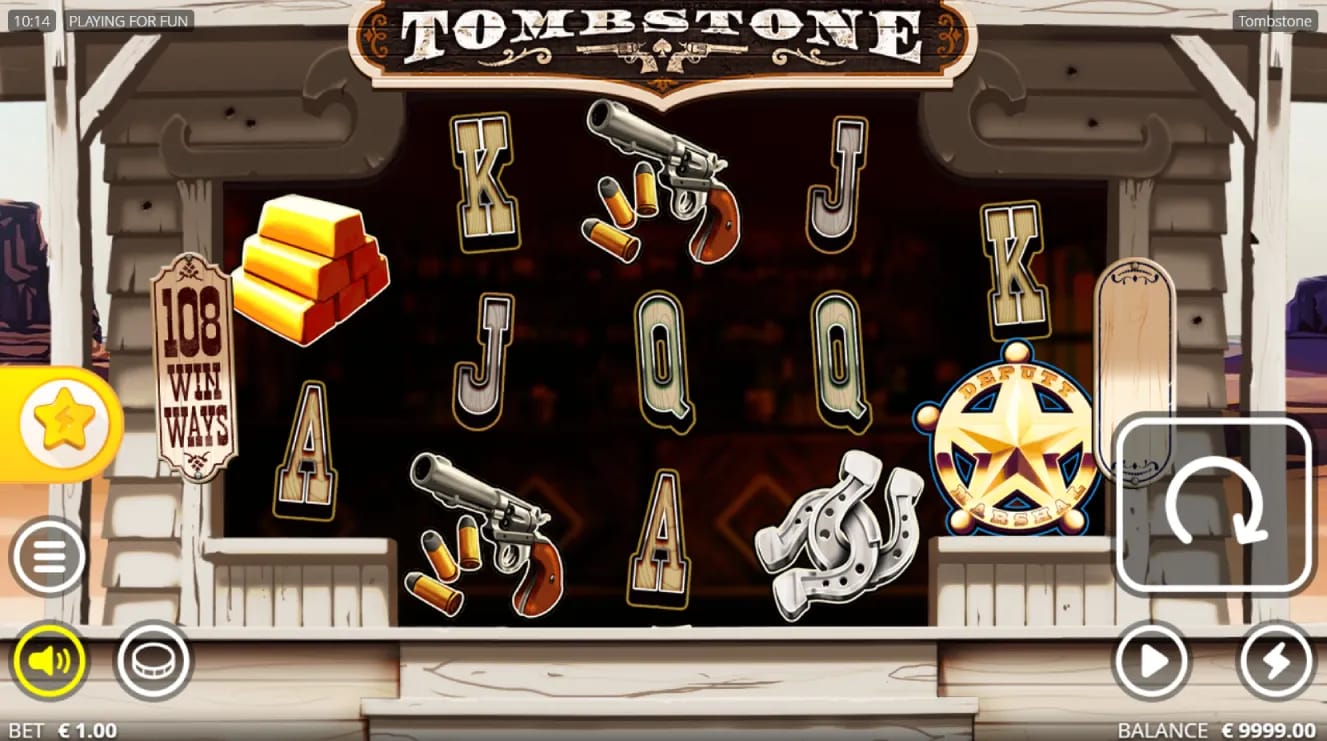 Screenshot of the Demo slot Tombstone by NoLimit City